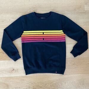 BilleBeino Recycled Striped Crew Neck Sweatshirt in Black